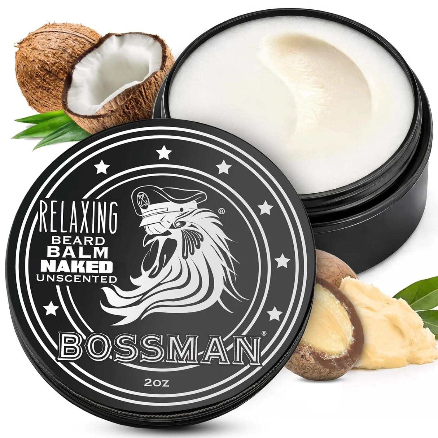 Bossman Relaxing Beard Balm - Naked (2oz) Beard Balms Bossman 
