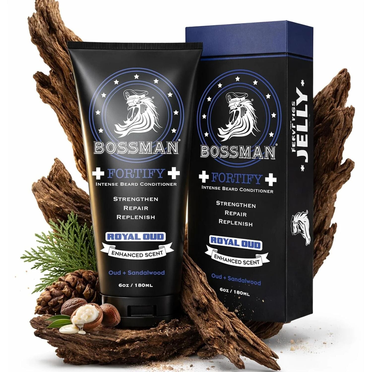 Bossman Fortify Intense Beard Conditioner - Royal Oud (6oz) Beard Conditioners Bossman 