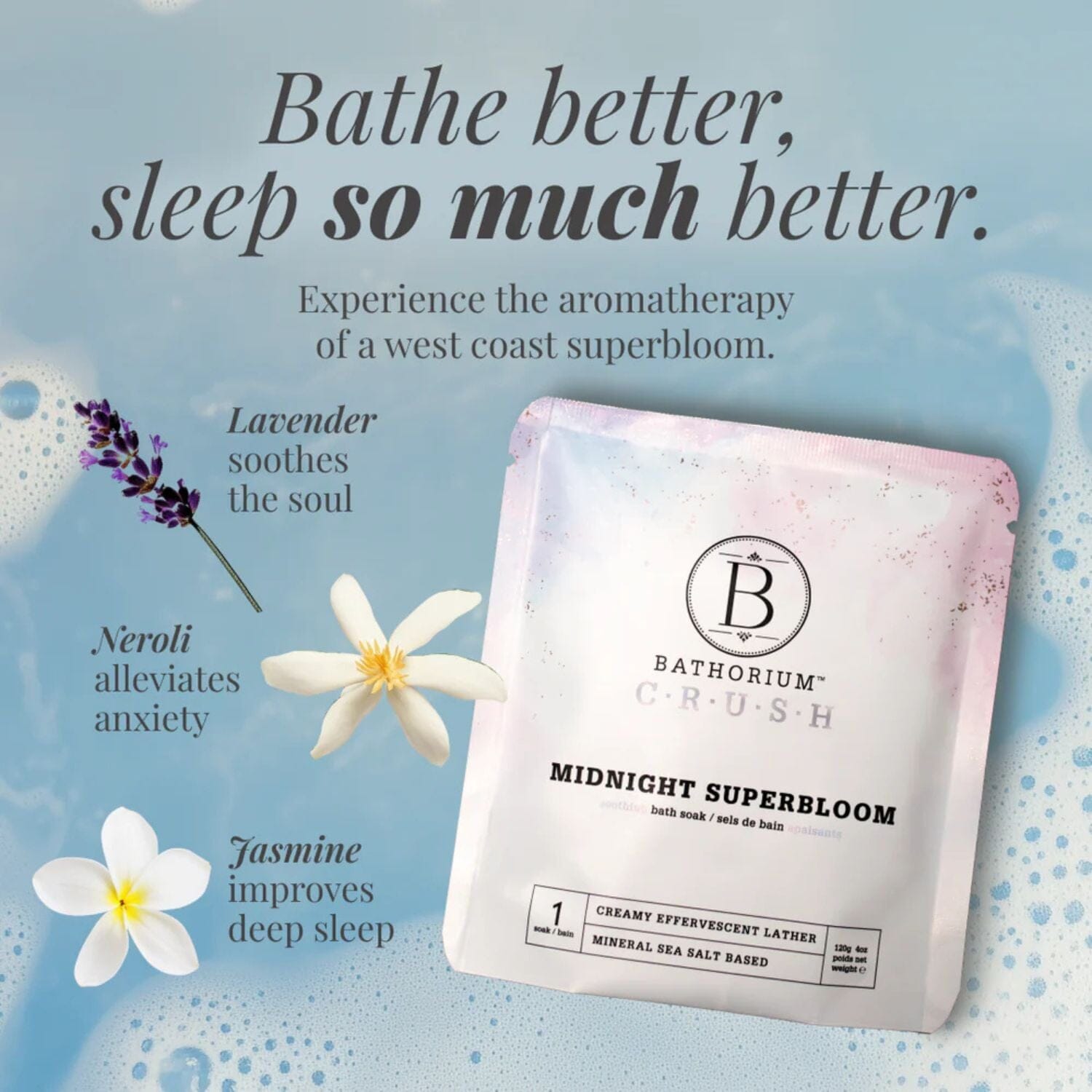 Bathorium Crush Relaxing Bath Soak - Midnight Superbloom (Size Options) Bath Salt / Soaks Bathorium 