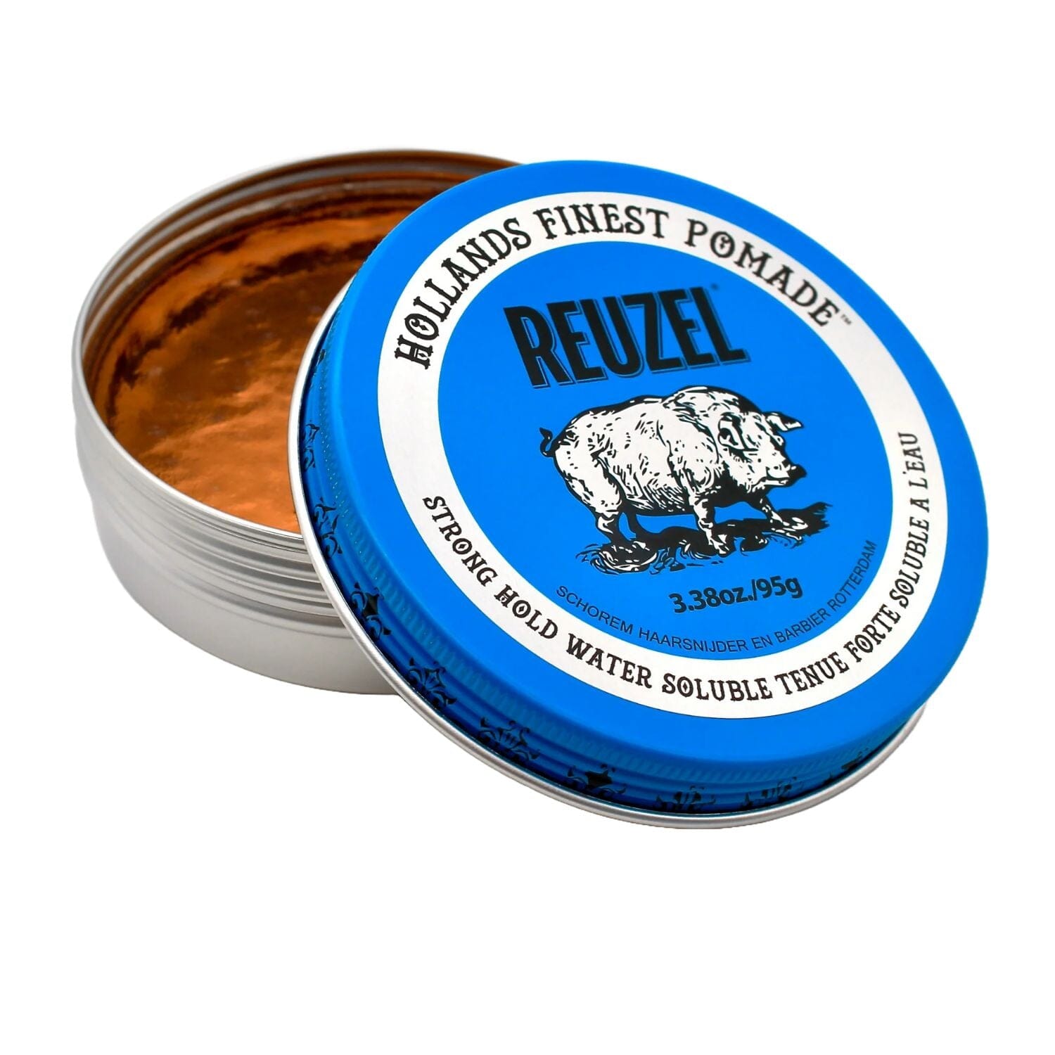 Reuzel Blue Strong Hold High Sheen Pomade (Size Options) Pomades Reuzel 95g 