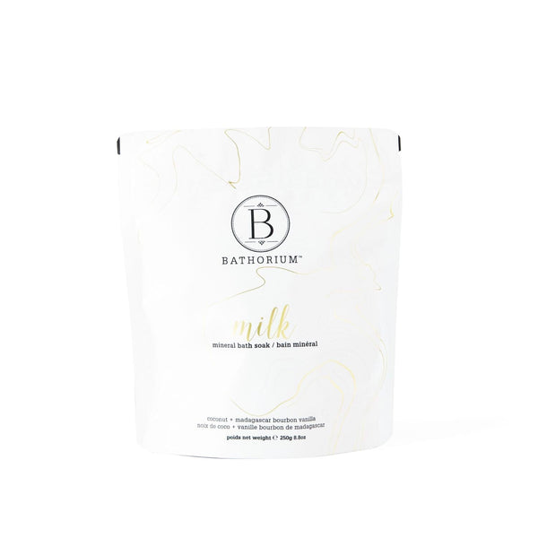 Bathorium Milk Coconut + Vanilla Mineral Bath Soak (Size Options) Bath Salt / Soaks Bathorium 250g 