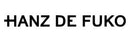 Text 'HANZ DE FUKO' in black on a white background