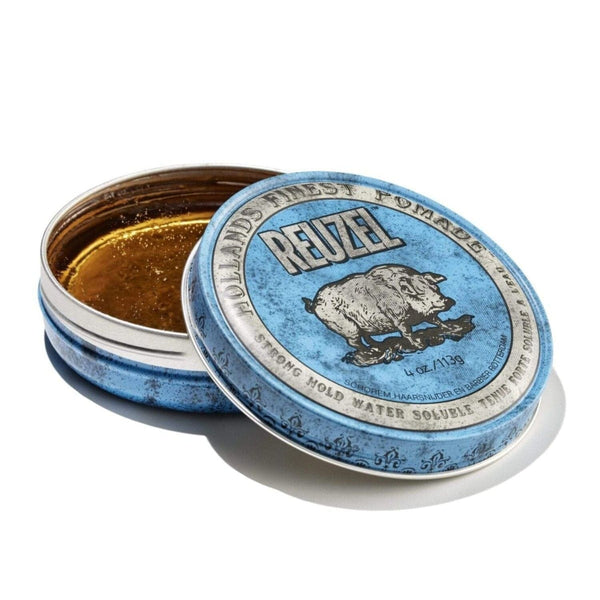 Reuzel Blue Strong Hold High Sheen Pomade (Size Options) Pomades Reuzel 