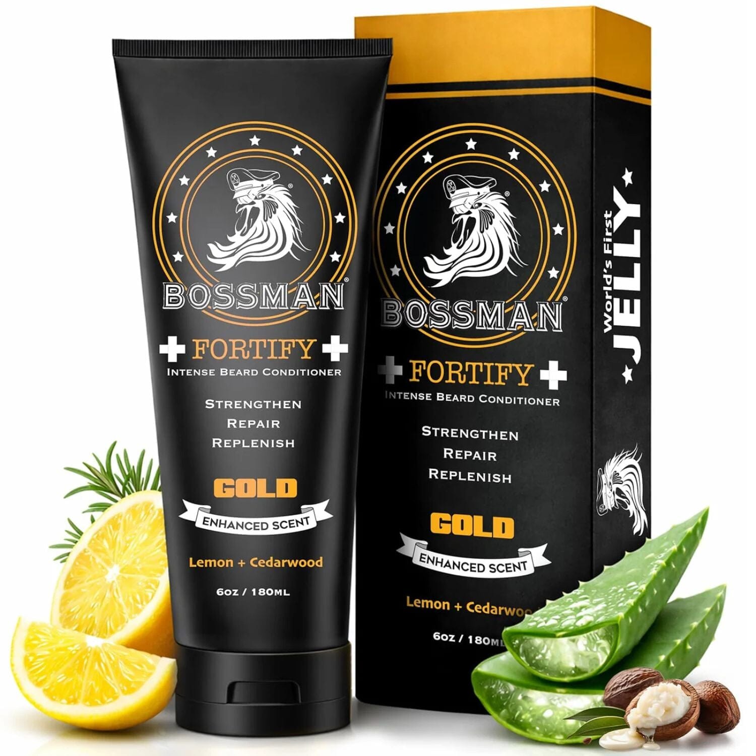 Bossman Fortify Intense Beard Conditioner - Gold (6oz) Beard Conditioners Bossman 