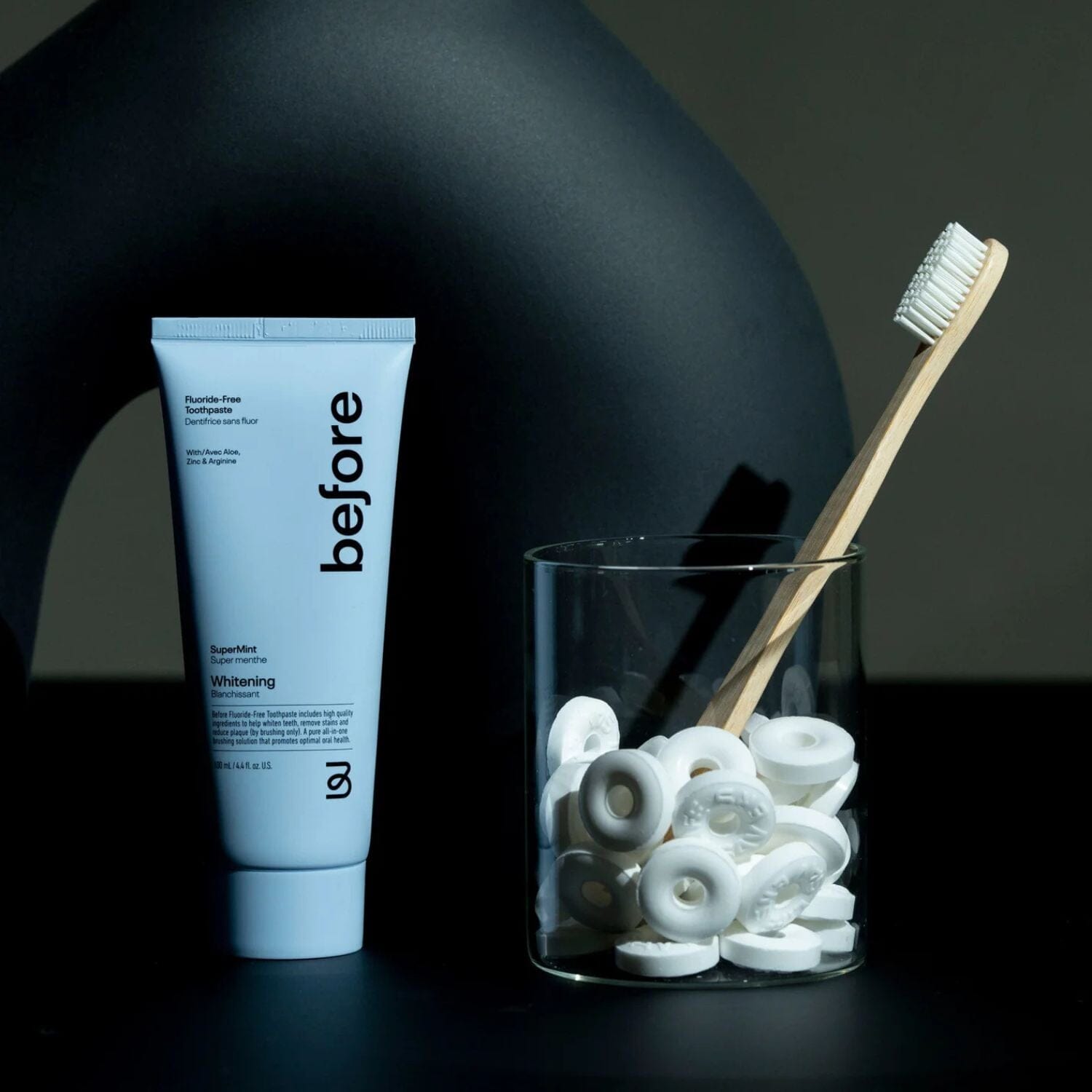 Before Fluoride Free Whitening Toothpaste - Supermint (Size Options) Oral Care Before Toothpaste 