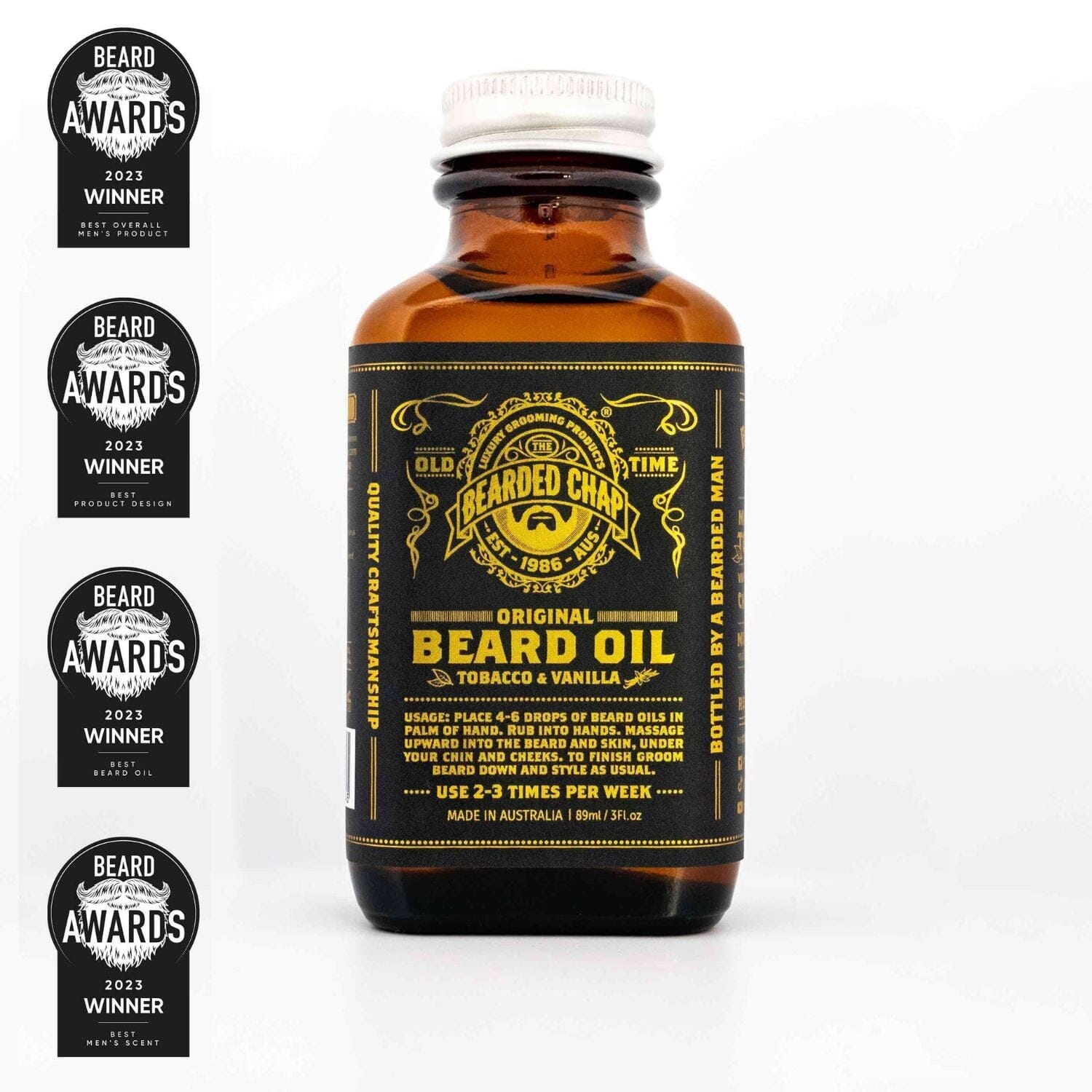 The Bearded Chap Tobacco & Vanilla Beard Oil (Size Options) Beard OIls The Bearded Chap 