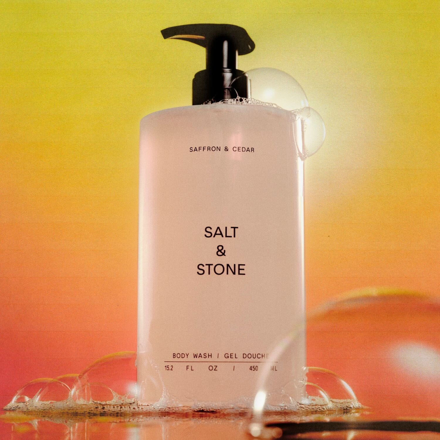 Salt & Stone Body Wash - Saffron & Cedar (450ml) Body Wash Salt & Stone 