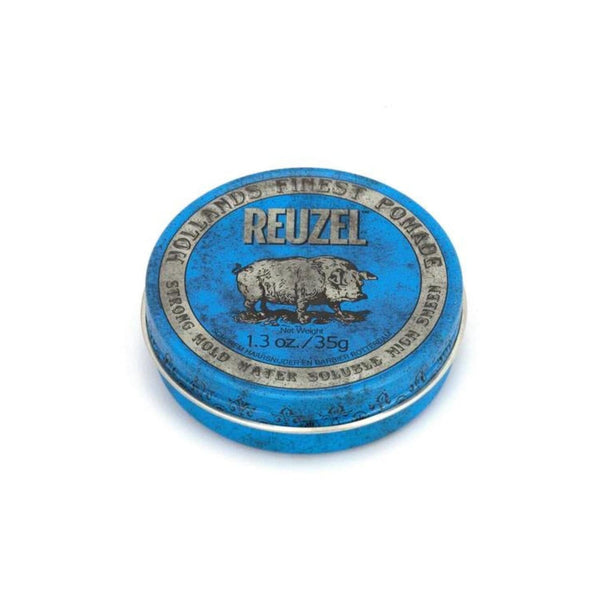 Reuzel Blue Strong Hold High Sheen Pomade (Size Options) Pomades Reuzel 35g 