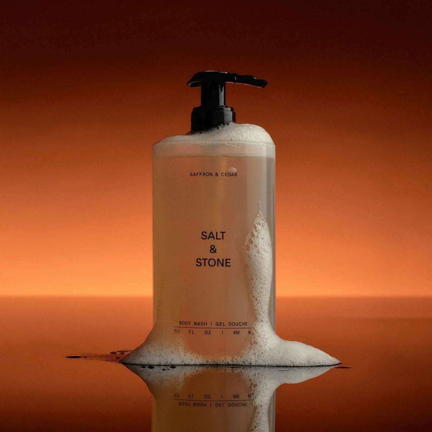 Salt & Stone Body Wash - Saffron & Cedar (450ml) Body Wash Salt & Stone 