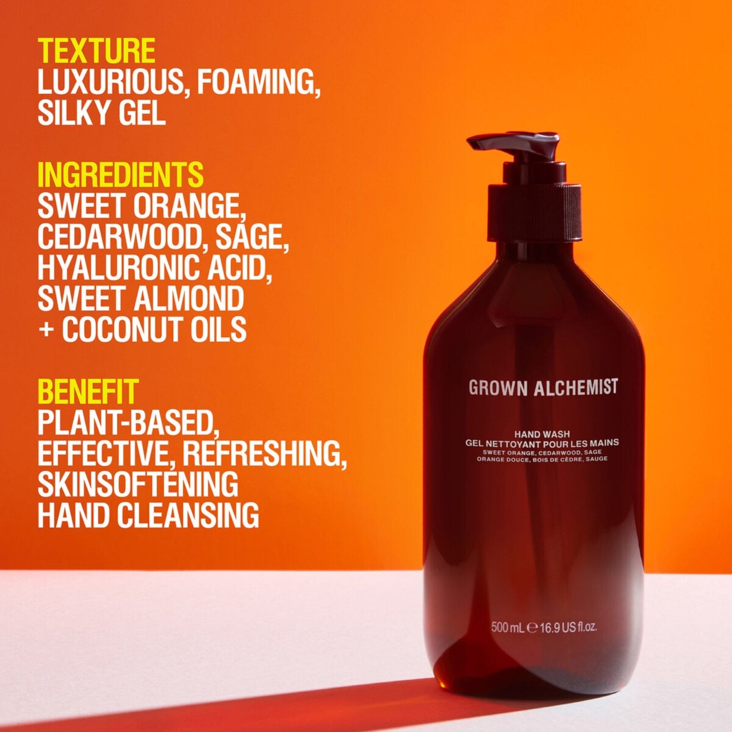 Grown Alchemist Hand Wash - Sweet Orange, Cedarwood & Sage (Size Options) Hands & Feet Grown Alchemist 