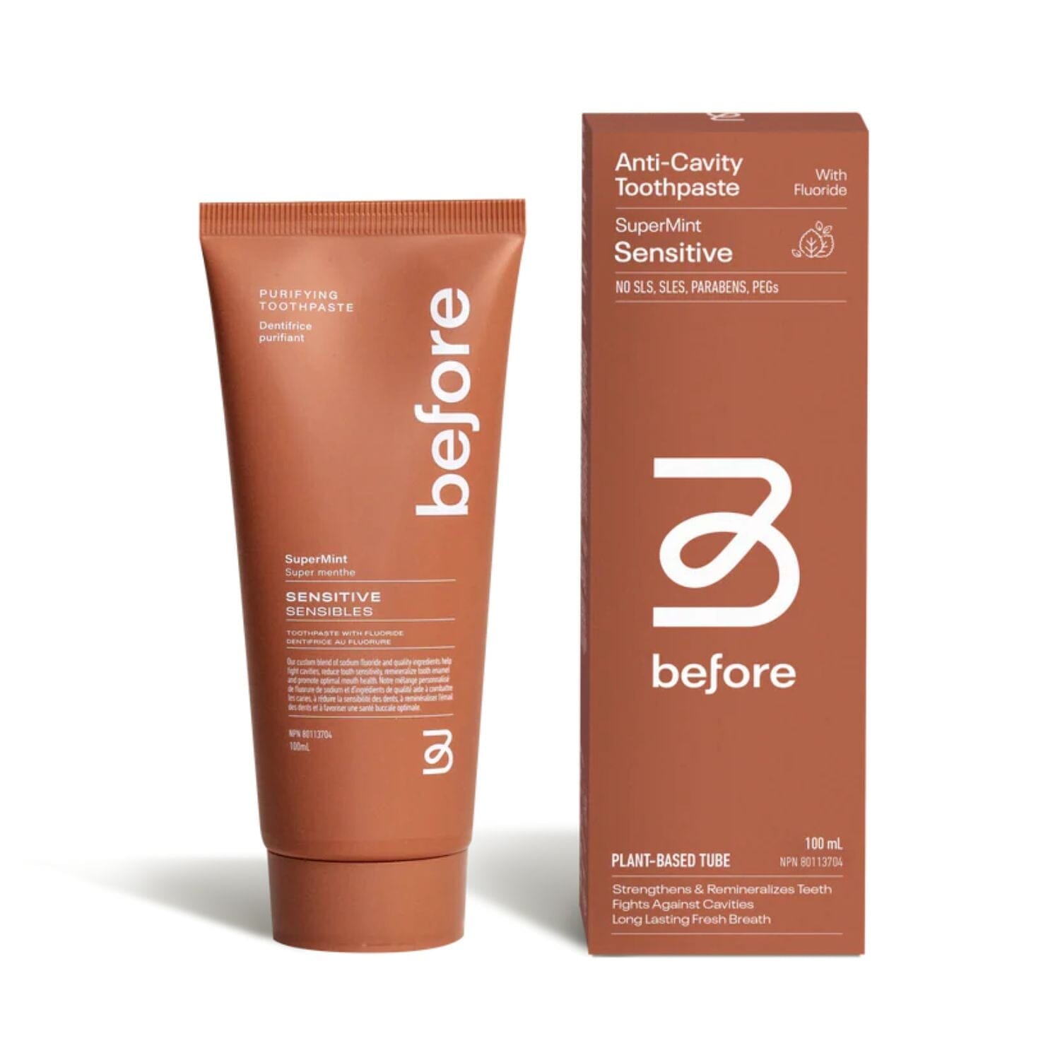 Before Anti-Cavity Toothpaste - Sensitive Supermint (100ml) Oral Care Before Toothpaste 