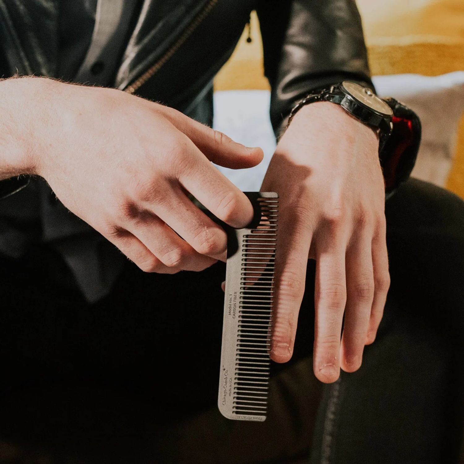Chicago Comb Co. Model No. 1 Carbon Fiber Comb Combs & Brushes Chicago Comb Co. 