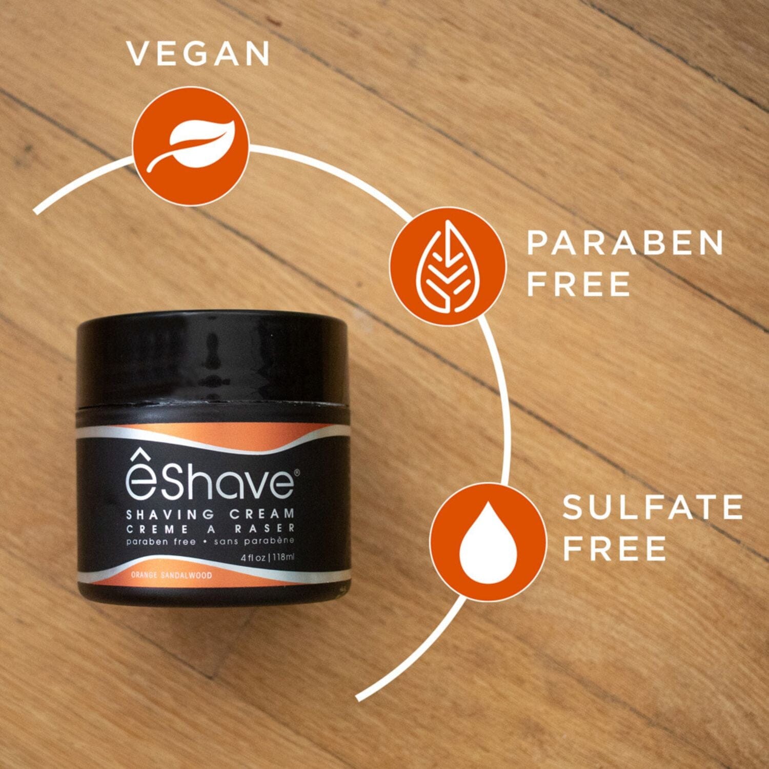 eShave Shave Cream - Orange Sandalwood (113g) Shaving Creams eShave 