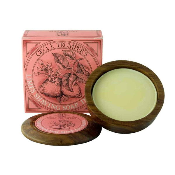 Geo. F. Trumper Limes Hard Shaving Soap (80g) Shaving Soaps Geo. F. Trumper Soap With Bowl 