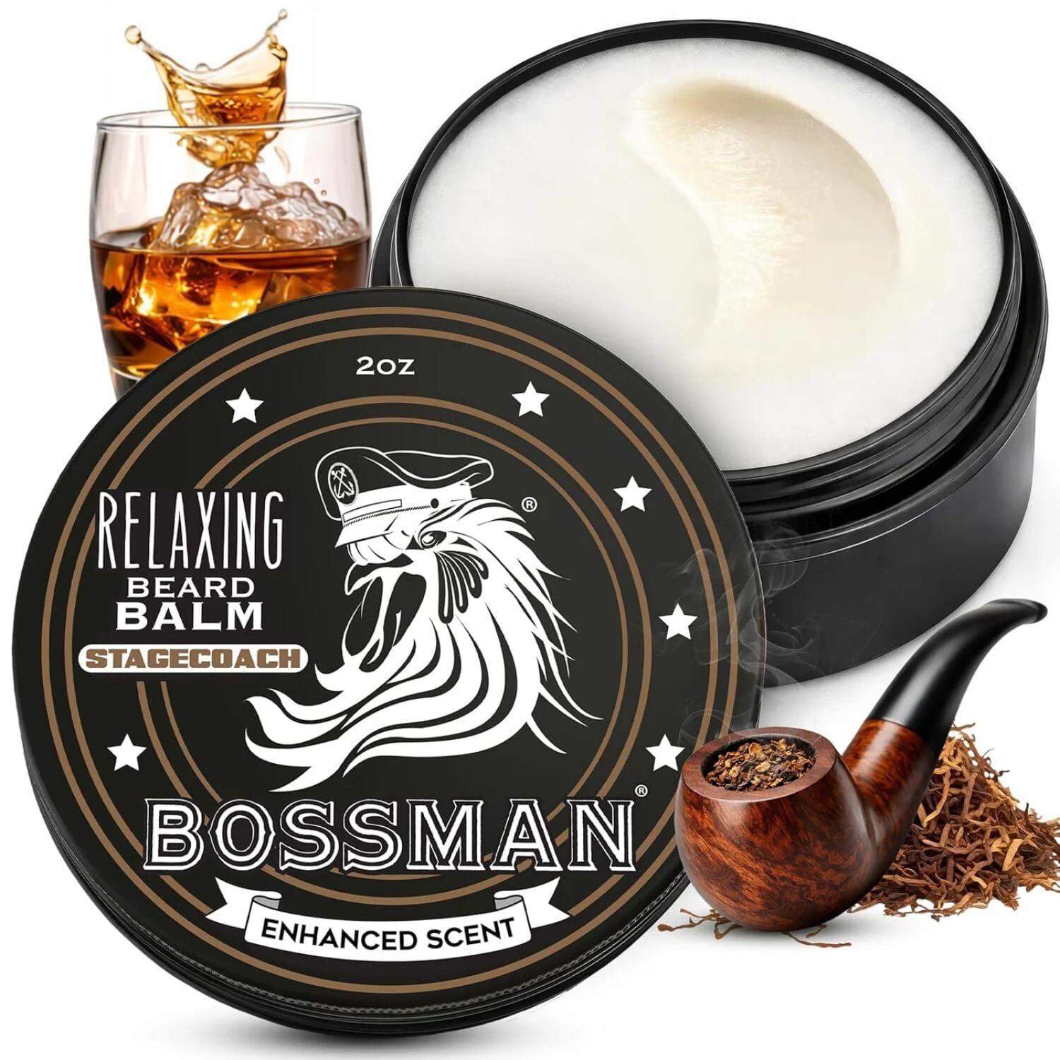 Bossman Relaxing Beard Balm - Stagecoach (2oz) Beard Balms Bossman 
