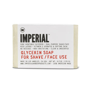 Imperial Glycerin Shave/Face Soap (176g) Shaving Soaps Imperial Barber Products 