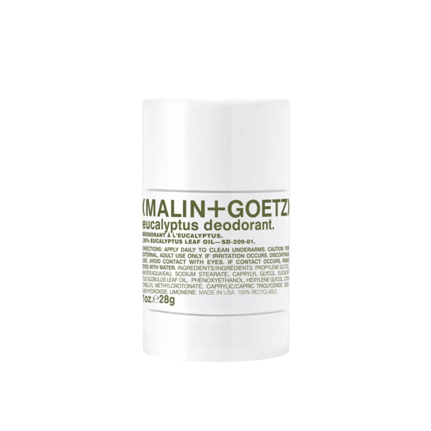 (Malin+Goetz) Eucalyptus Deodorant (Size Options) Deodorants & Antiperspirants (Malin+Goetz) 28g 