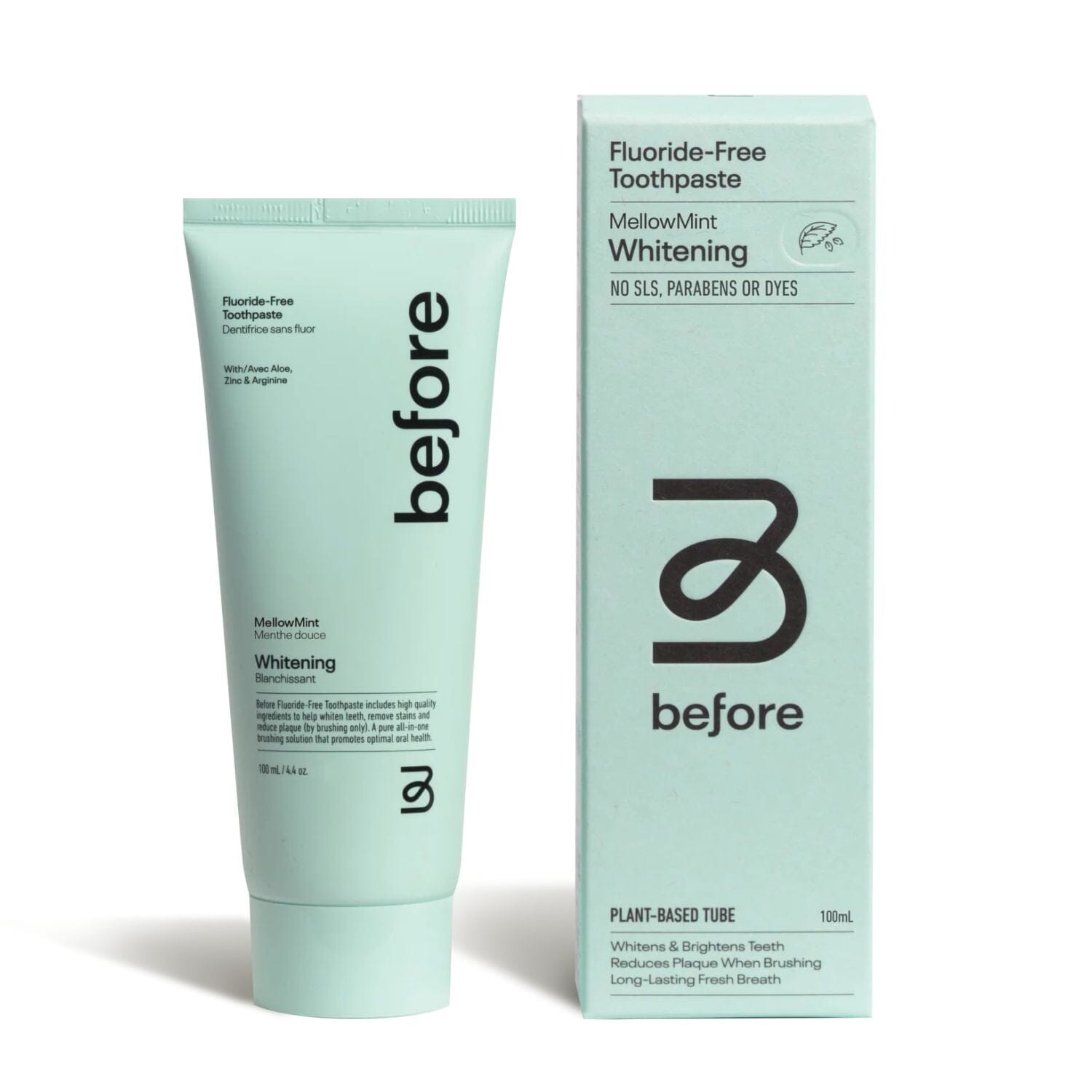 Before Fluoride-Free - MellowMint (100ml) Toothpastes & Floss Before Toothpaste 