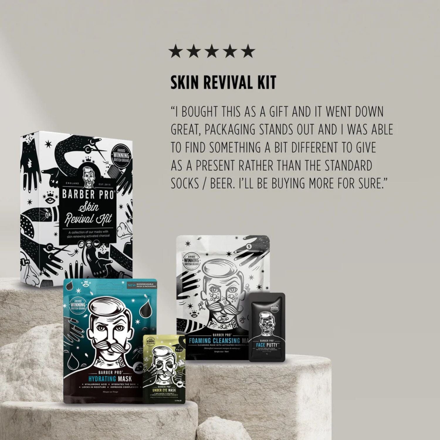 Barber Pro Skin Revival Kit Masks Barber Pro 