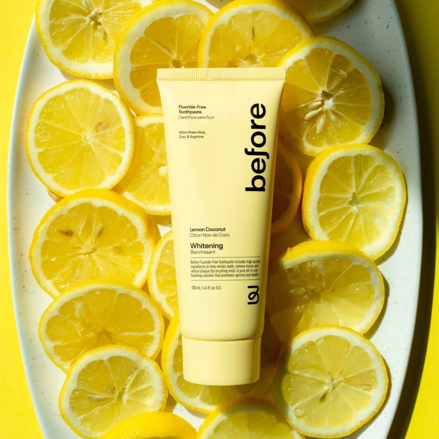 Before Fluoride-Free Whitening Toothpaste - Lemon Coconut (100ml) Oral Care Before Toothpaste 