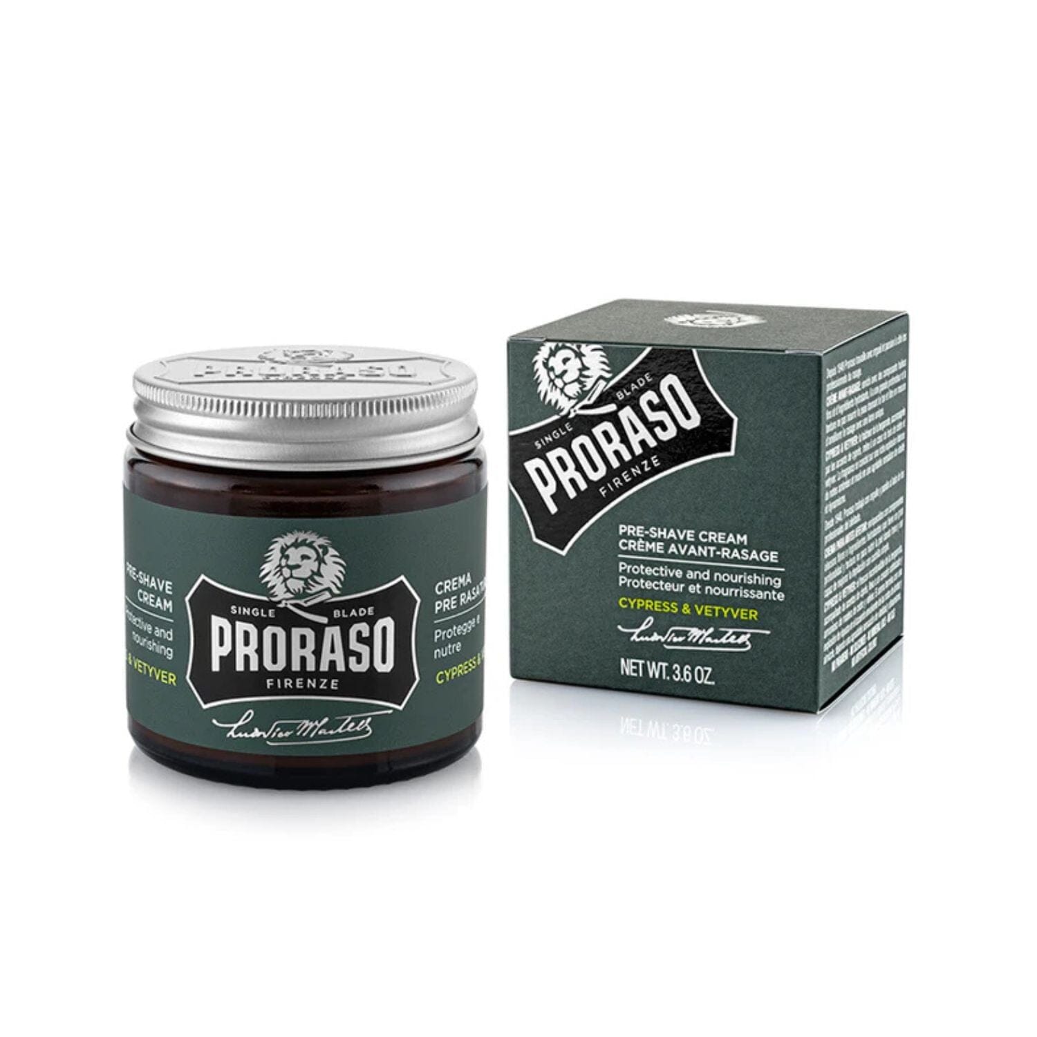 Proraso Single Blade Pre-Shave Cream - Cypress & Vetyver (100ml) Pre-Shave Proraso 