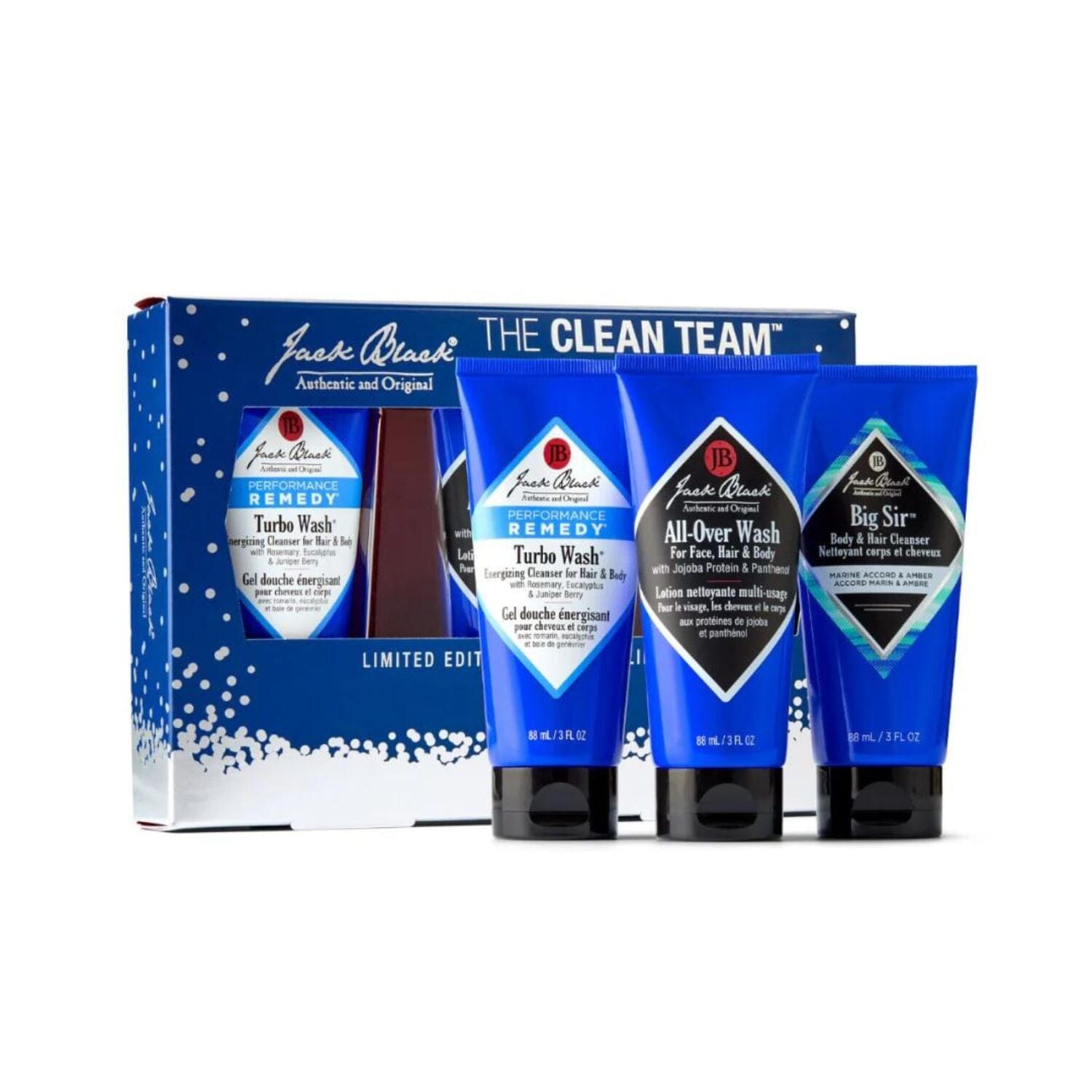 Jack Black The Clean Team Body & Hair Cleanser Trio Shower Gels & Washes Jack Black 