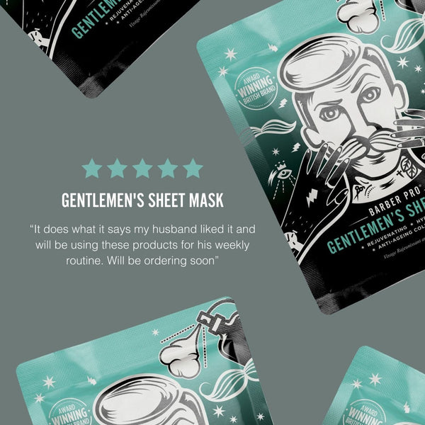 Barber Pro Gentlemen's Sheet Mask - Rejuvenating & Hydrating Mask (23g) Masks Barber Pro 