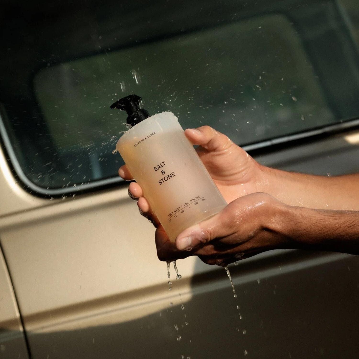 Salt & Stone Body Wash - Saffron & Cedar (450ml) Body Wash Salt & Stone 