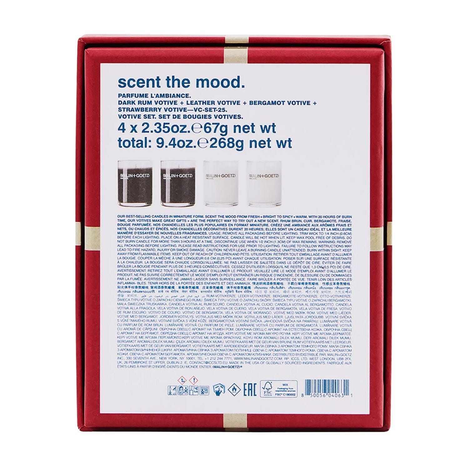 (Malin+Goetz) Scent The Mood Holiday Votive Set (4 x 67g) Candles (Malin+Goetz) 