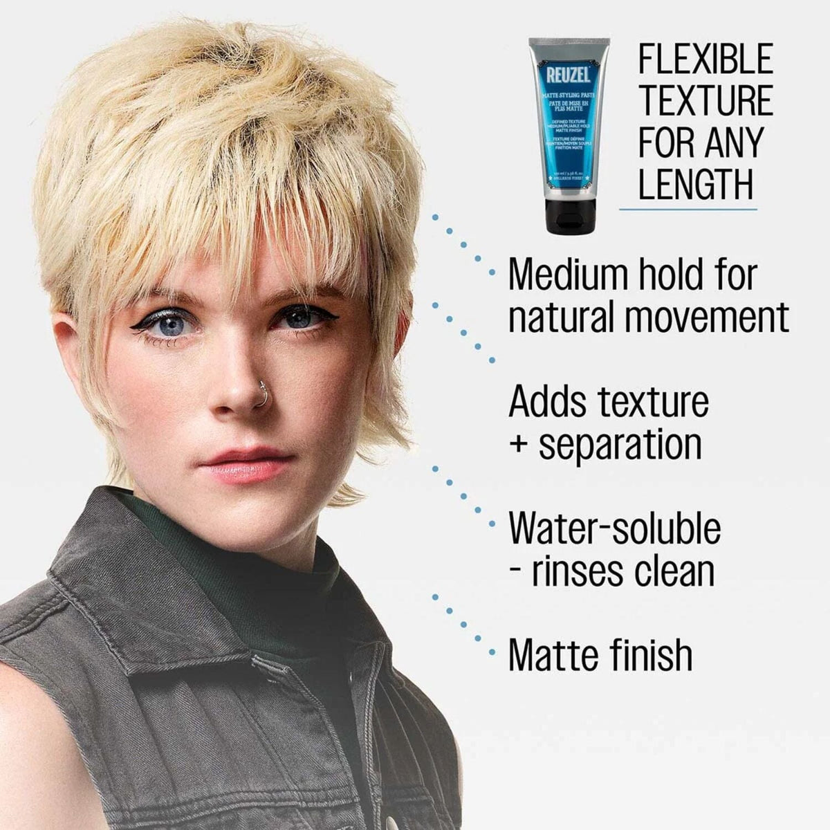 Reuzel Matte Styling Paste (100ml) Putties & Pastes Reuzel 