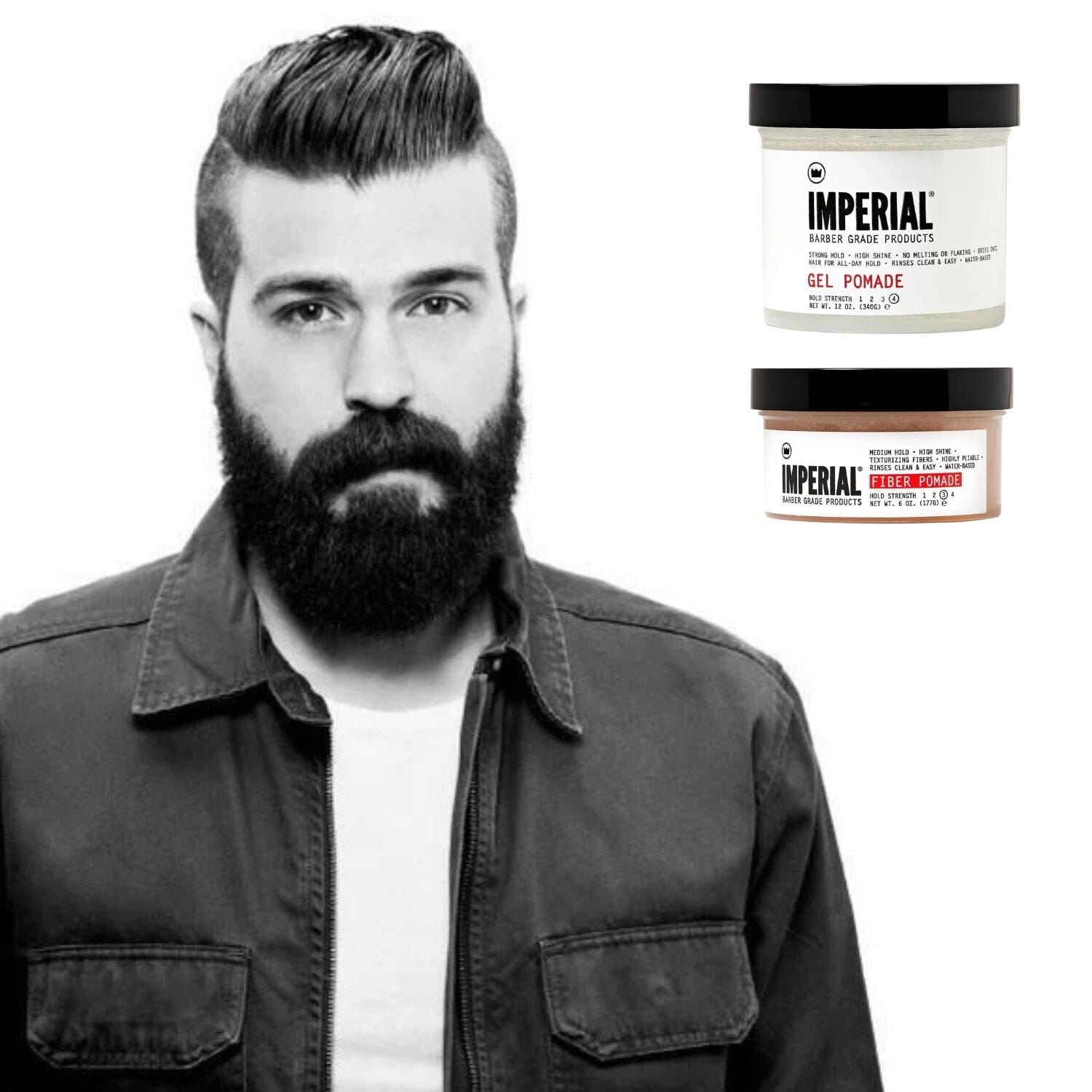 Imperial Gel Pomade (Size Options) Pomades Imperial Barber Products 