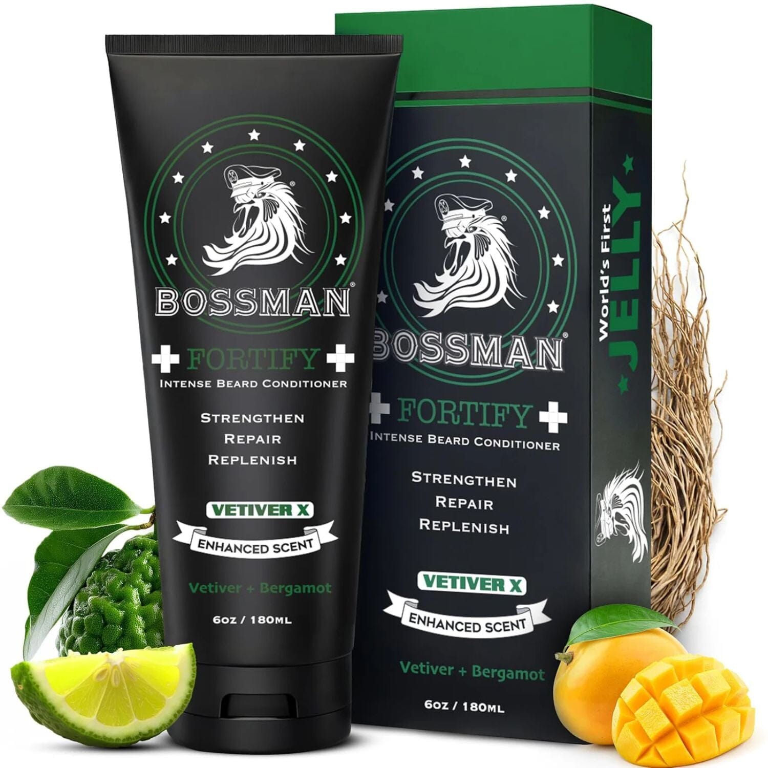Bossman Fortify Intense Beard Conditioner - Vetiver X (6oz) Beard Conditioners Bossman 
