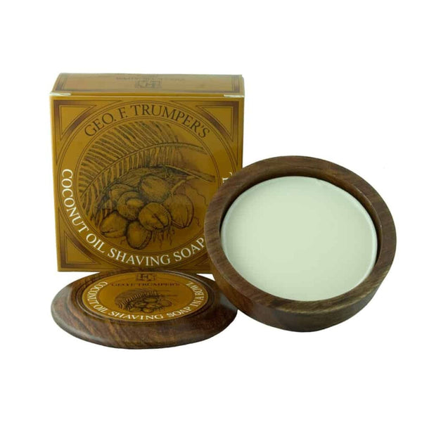 Geo. F. Trumper Coconut Hard Shaving Soap (80g) Shaving Soaps Geo. F. Trumper Soap With Bowl 