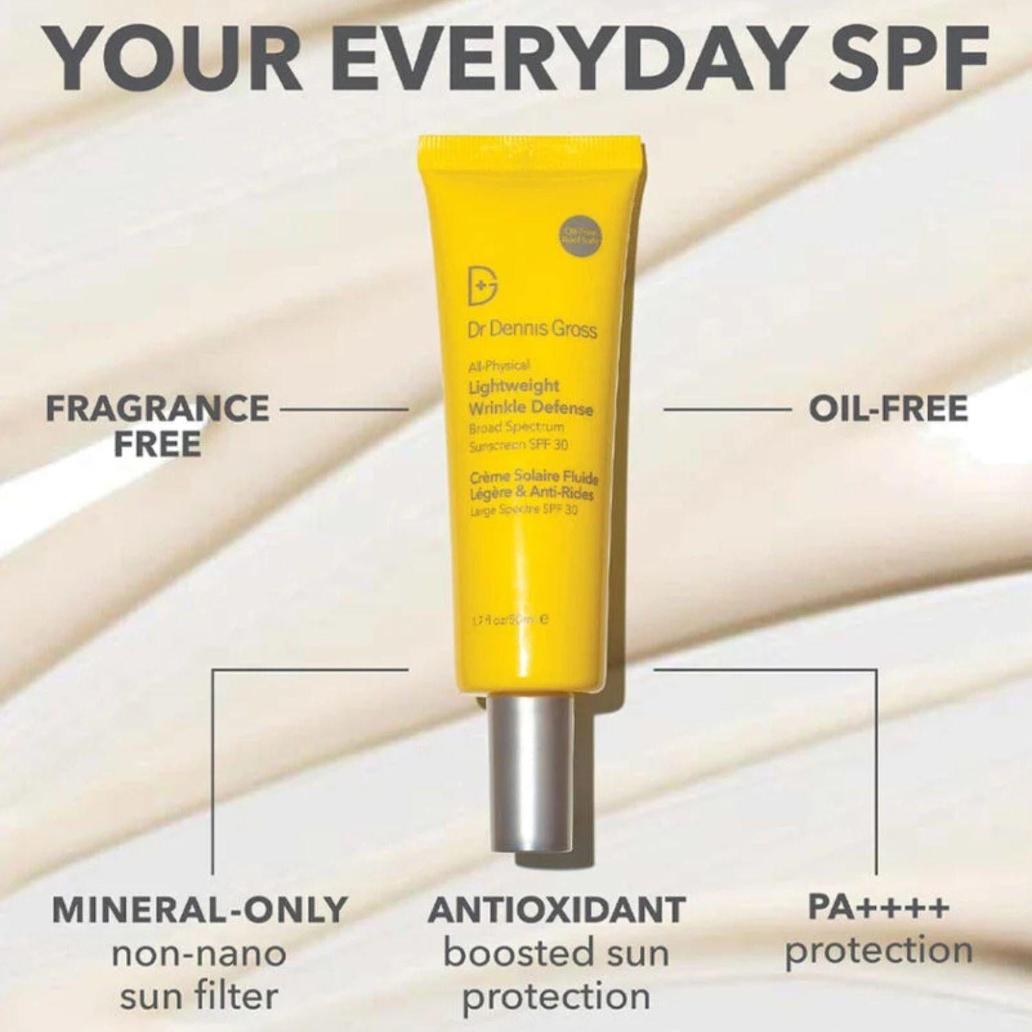 Dr. Dennis Gross Skincare All-Physical Lightweight Wrinkle Defense Broad Spectrum SPF 30 (50ml) SPF Moisturizers Dr. Dennis Gross 