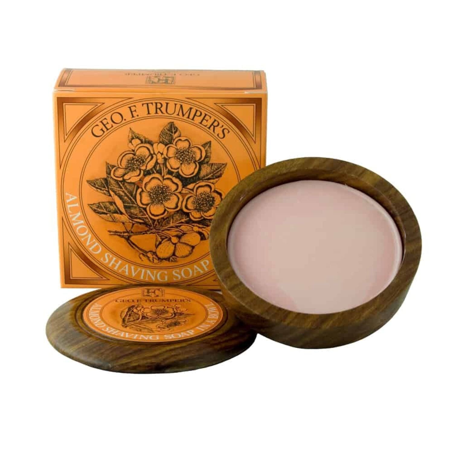 Geo. F. Trumper Almond Hard Shaving Soap (80g) Shaving Soaps Geo. F. Trumper Soap With Bowl 