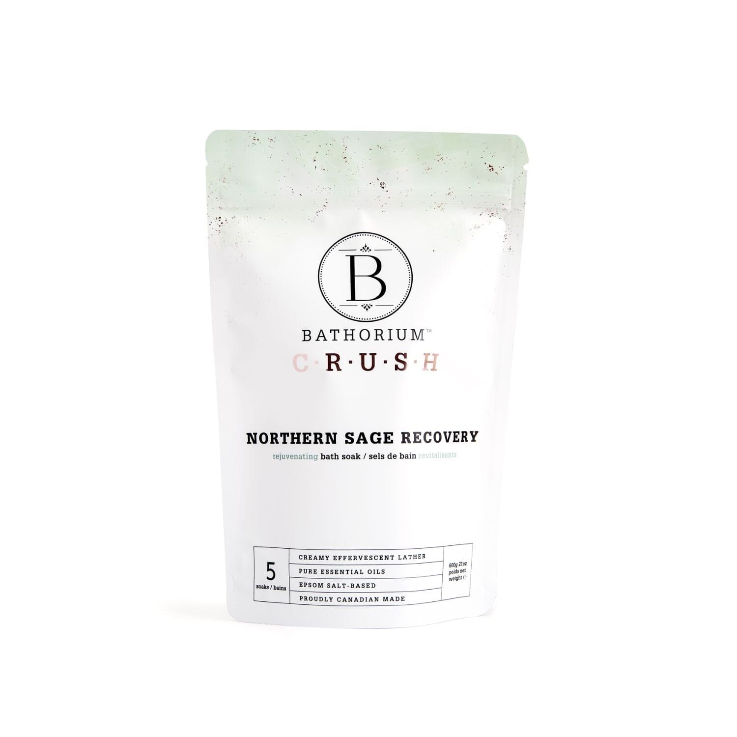 Bathorium Crush Relaxing Bath Soak - Northern Sage Recovery (Size Options) Bath Salt / Soaks Bathorium 600g (5 bath) 