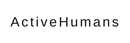 Logo of ActiveHumans with a green background