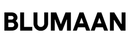 Black 'BLUMAAN' logo on a white background