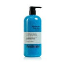A blue cylindrical pump bottle of Anthony body scrub product with a white label, set against a plain white background.
