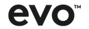 Evo logo in black on a white background