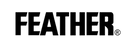 Black 'FEATHER' logo on a white background