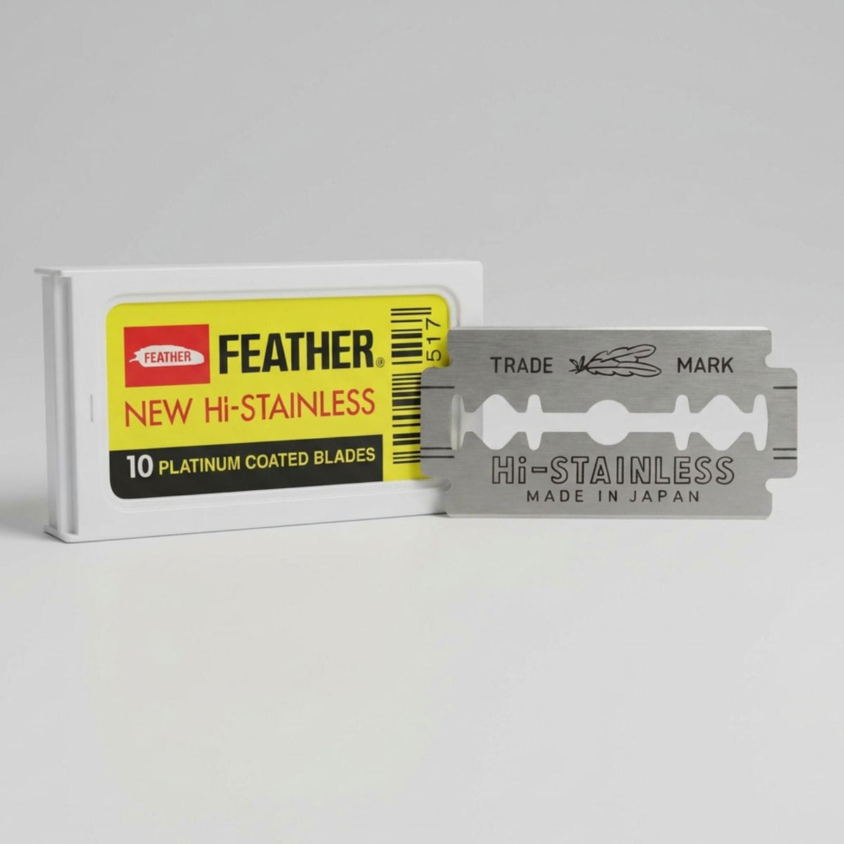 Feather Hi-Stainless Platinum Coated Double Edge Razor Blades (10ct) Blades Feather 