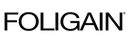 Foligain logo in black on a green background