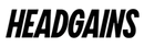 Black 'HEADGAINS' text on a white background