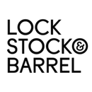 Black text 'LOCK STOCK & BARREL' logo