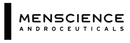 Menscience Androceuticals logo with a black bar above the text on a white background