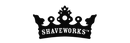 Logo of Shaveworks on a green background