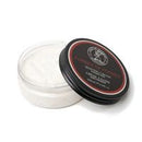 Forbes of Forbes shaving cream container with black lid on a white background