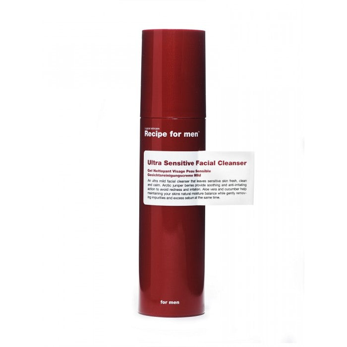 Recipe For Men Ultra Sensitive Facial Cleanser (100ml) Cleansers Recipe For Men 