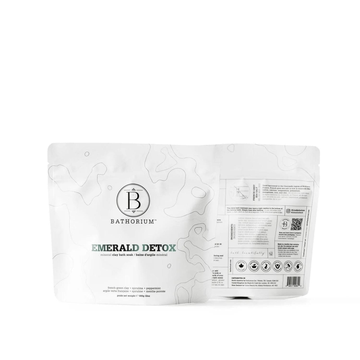 Bathorium Emerald Detox Mineral Clay Bath Soak (900g) Bath Salt / Soaks Bathorium 